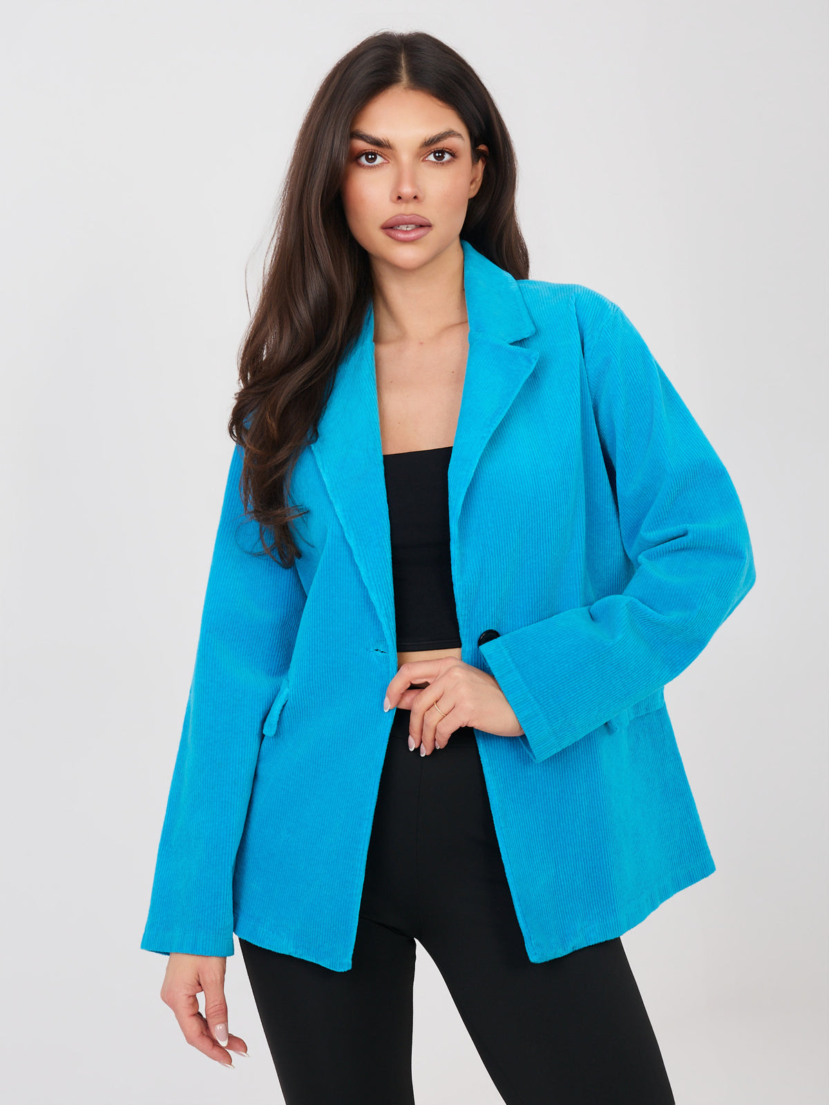 MELFIA  Cordjacke mit Taschenimitat