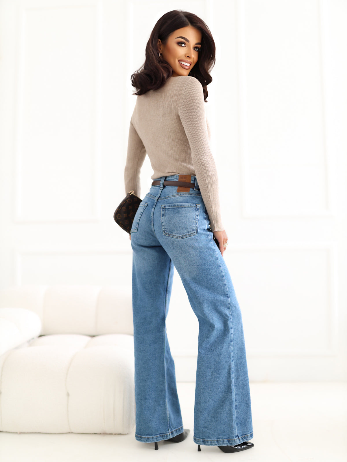 MELFIA FLARE Jeans in Blau