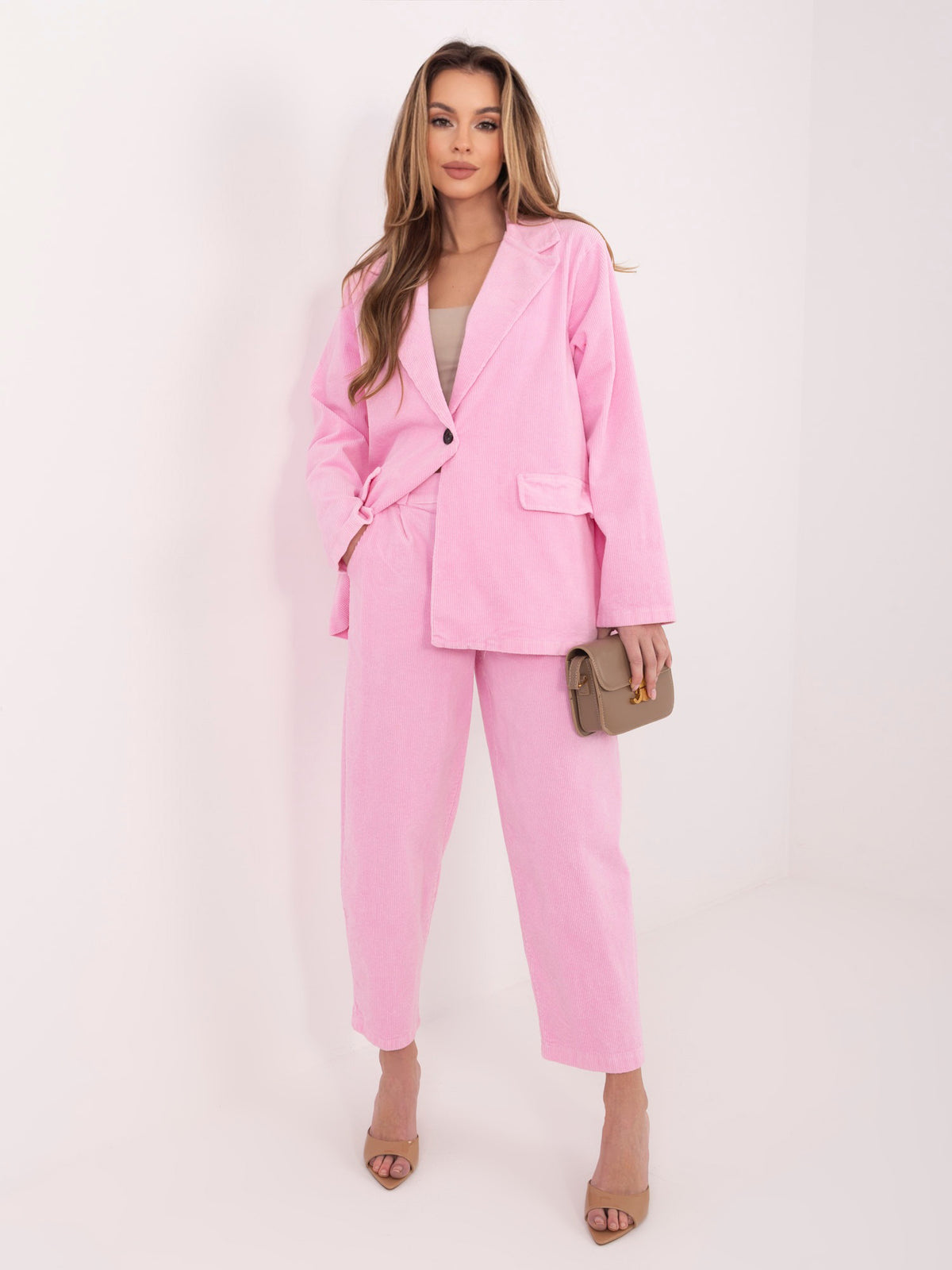 MELFIA  Cordjacke mit Taschenimitat