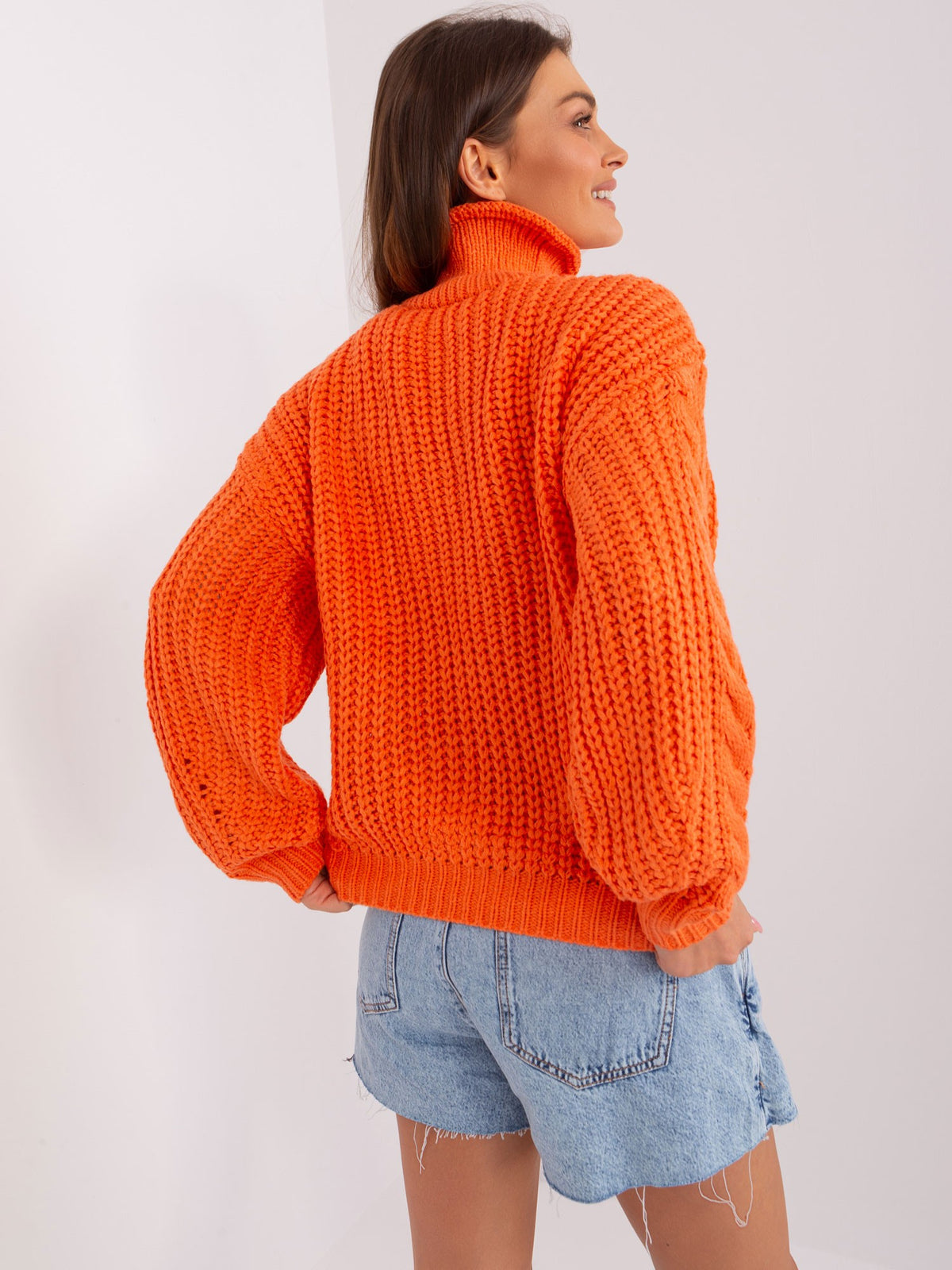MELFIA – Damen Oversize-Pullover mit Zopfmuster