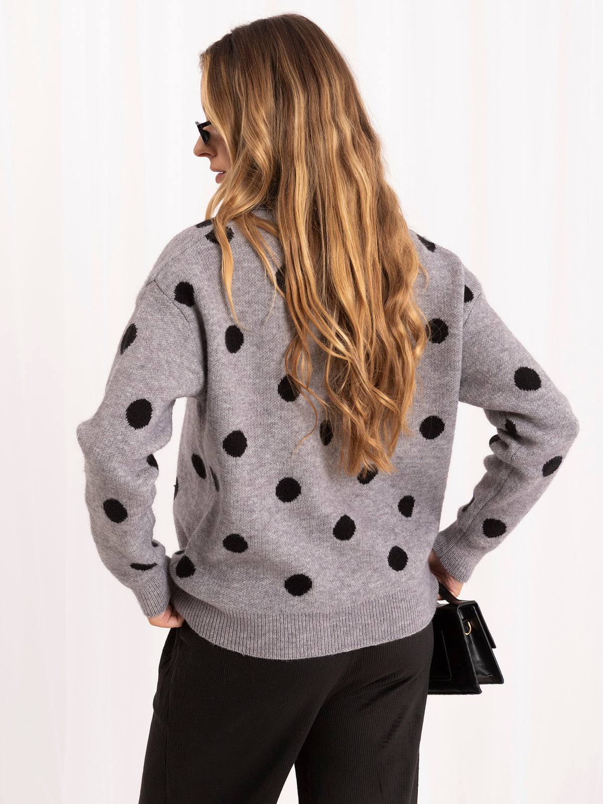 MELFIA – Oversize-Pullover mit Punktmuster