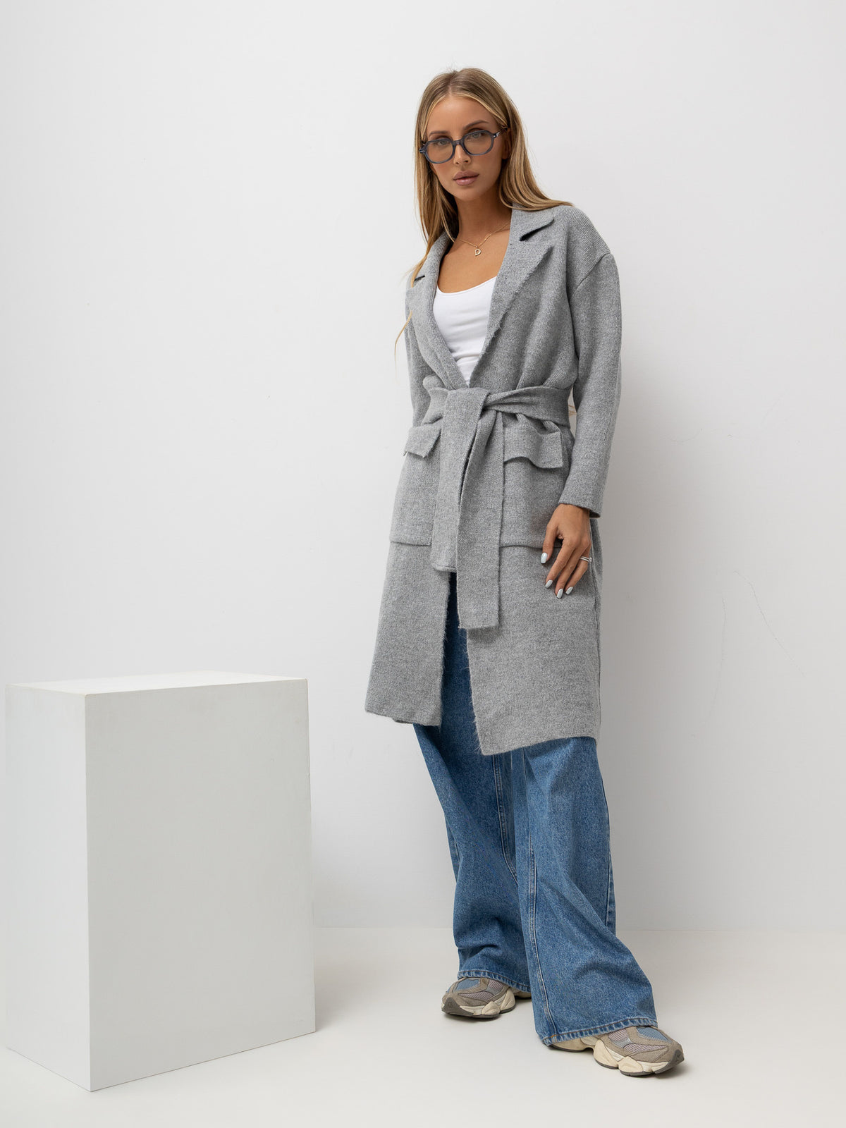 MELFIA® Cardigan mit Stoffgürtel