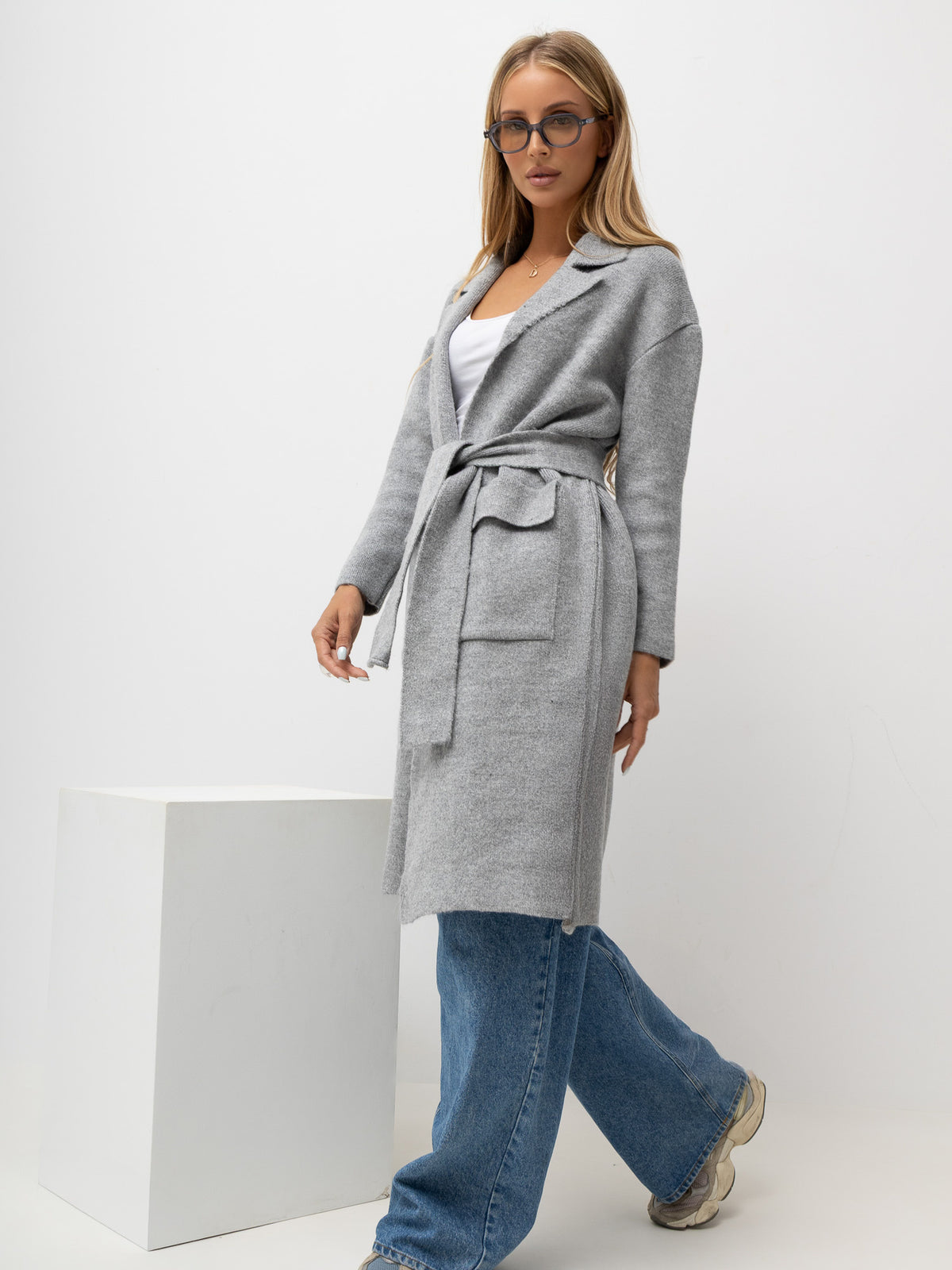 MELFIA® Cardigan mit Stoffgürtel