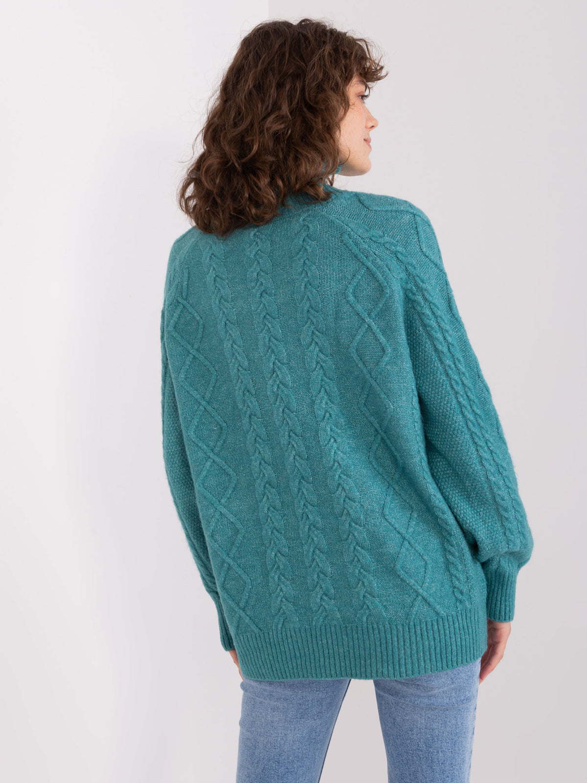 MELFIA – Damenpullover mit Zopfmuster und Rollkragen